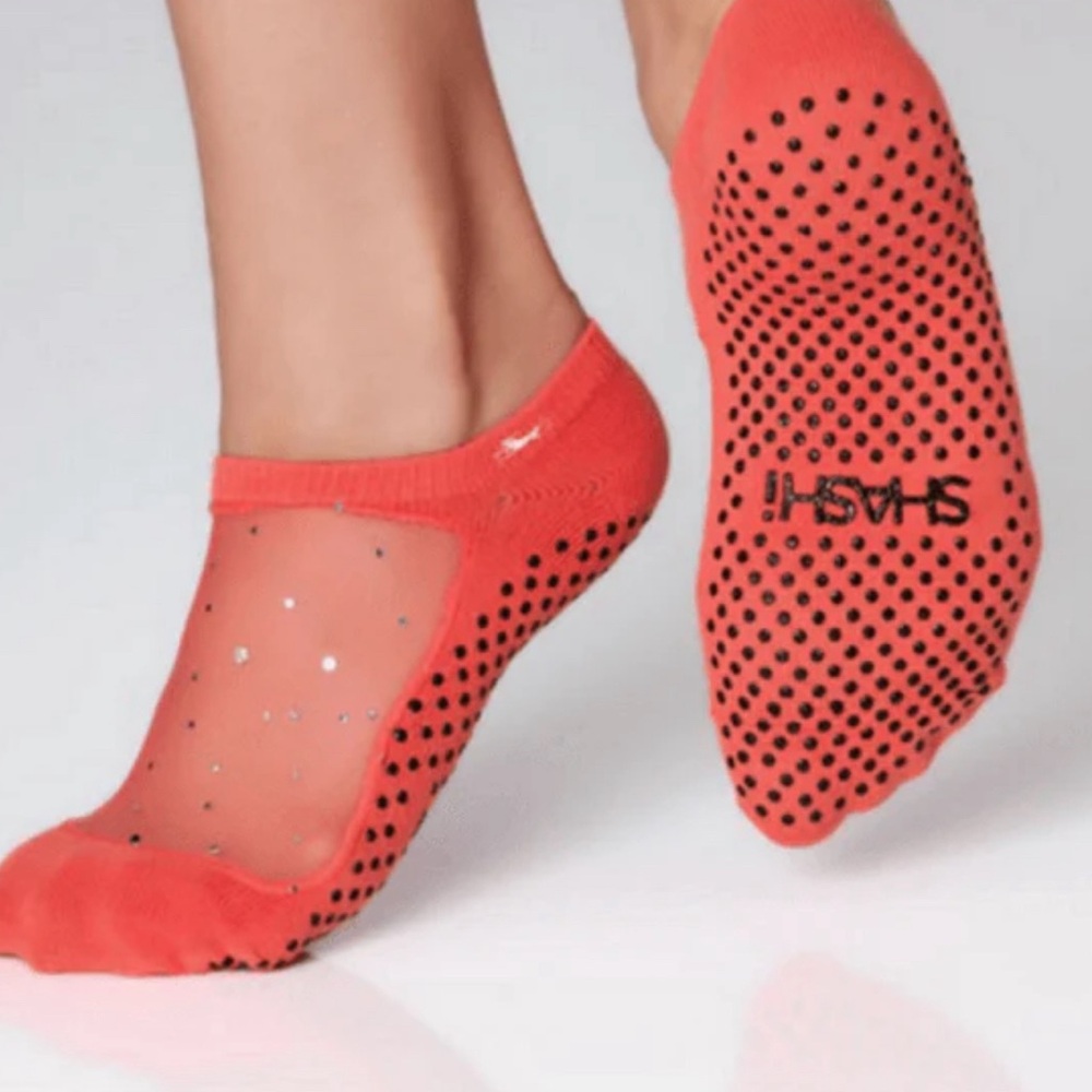 Shashi coral star mesh grip socks regular toe